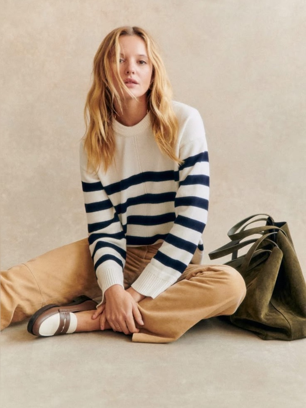 Sezane Bastien Wool Sweater sz L